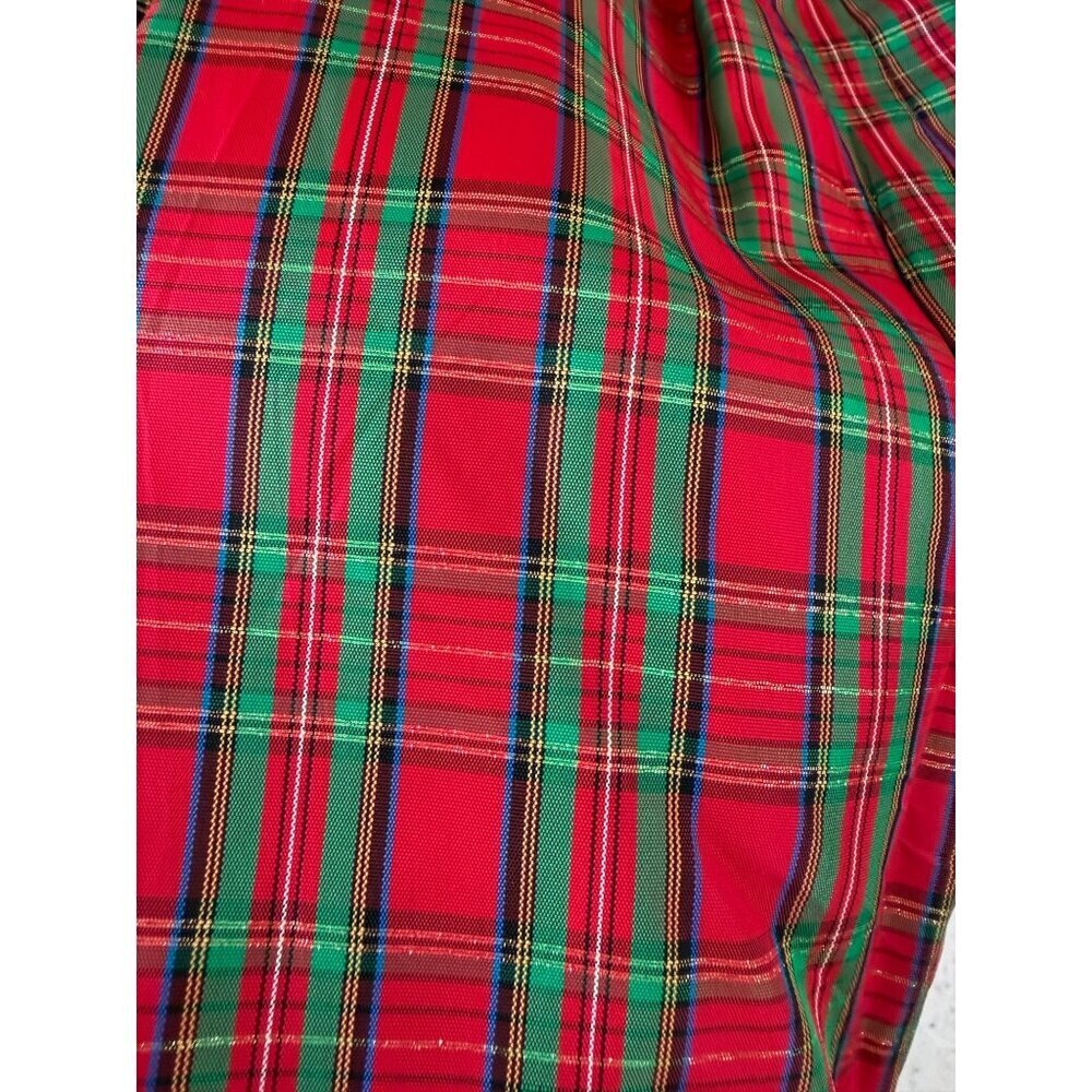 Vintage Plaid Taffeta Skirt Womens Size Small Crinoline Red High Waisted Holiday - Picture 14 of 14